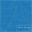 Blueprint US city map of Balch Springs, Texas.