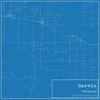 © Rezona - Blueprint US city map of Garvin, Oklahoma.