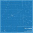 Blueprint US city map of Fairland, Oklahoma.