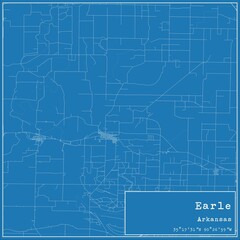  Blueprint US city map of Earle, Arkansas.