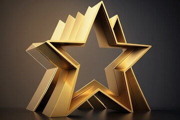 Poster - Gold stars in a row on a black background