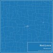 Blueprint US city map of Madison, Missouri.