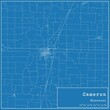 Blueprint US city map of Cameron, Missouri.