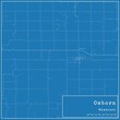 Blueprint US city map of Osborn, Missouri.