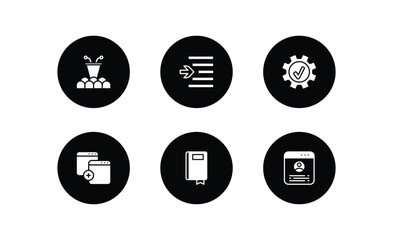 Wall Mural - user interface filled icons set. user interface filled icons pack included conference hall, indent, right tings, new page, ribbon from a book, accounts vector.