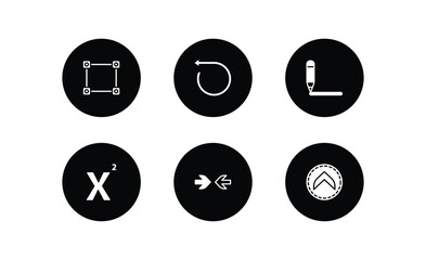 Poster - user interface filled icons set. user interface filled icons pack included metrize, rotate left, gro