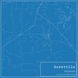 Blueprint US city map of Goreville, Illinois.