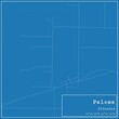 Blueprint US city map of Paloma, Illinois.