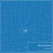 Blueprint US city map of Morrison, Illinois.