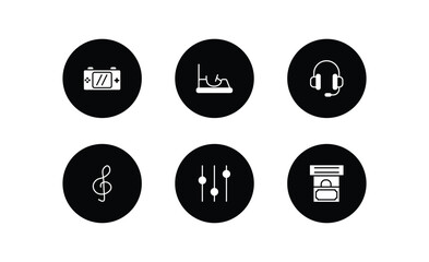 Aufkleber - entertainment filled icons set. entertainment filled icons pack included handheld game, bumper car, 