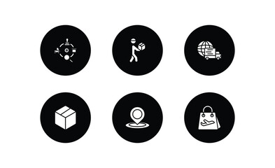 Poster - delivery and logistic filled icons set. delivery and logistic filled icons pack included logistics, 