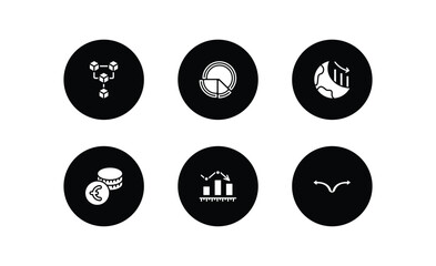 Poster - business filled icons set. business filled icons pack included connection box chart, pie chart file, globe analytics, euro coins stack, business graph, two way arrows vector.