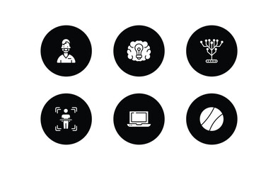 Poster - artificial intellegence filled icons set. artificial intellegence filled icons pack included nurse, 