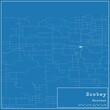 Blueprint US city map of Scobey, Montana.