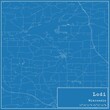 Blueprint US city map of Lodi, Wisconsin.