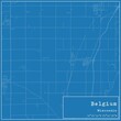 © Rezona - Blueprint US city map of Belgium, Wisconsin.