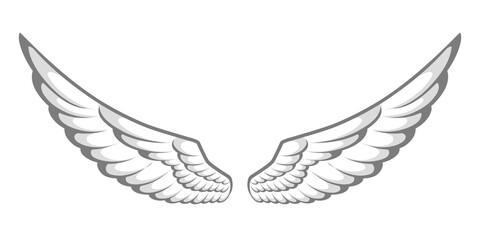 angel wings icon vector 