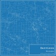Blueprint US city map of Harrison, Michigan.