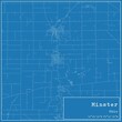 Blueprint US city map of Minster, Ohio.