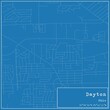 © Rezona - Blueprint US city map of Dayton, Ohio.
