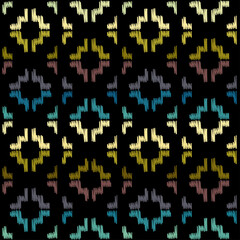 Aufkleber - Seamless striped pattern. Imitation of a woven rug. Vector illustration.