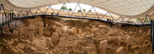 Panoramic View Of Gobeklitepe Is An Archaeological Site. Gobeklitepe The Oldest Temple Of The World