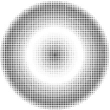 Pop Art Comic Style Gray Circle Halftone Isolated On White Background Vector. Monochrome Printing Raster. Dotted Illustration. Abstract Vector Halftone Background. Dot Spray Gradation Vector