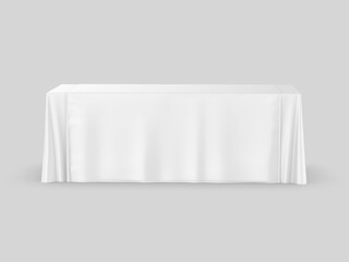 Wall Mural - Trade show exhibition advertising table runner adjustable cloth Banner or Table cover. 3d render illustration.	
