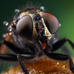 macro of a fly