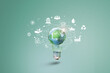 World and icon to Organization Sustainable development environmental. business responsible environmental,