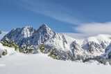 Fototapeta  - Tatry zima góry w śniegu, Giewont, ferie, zakopane, kościelisko, Tatrzański Park Narodowy, Tatry Zachodnie, kościelisko, zakopane