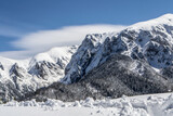 Fototapeta  - Tatry zima góry w śniegu, czerwone wierchy, Tatry Zachodnie, Tatrzański Park Narodowy, góra, góry, las, ferie, kościelisko, zakopane