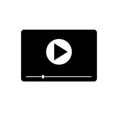 Canvas Print - Video player vector icon