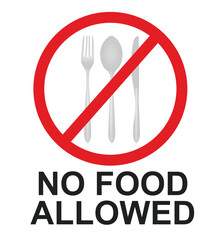 No food allowed sign. vector illustration