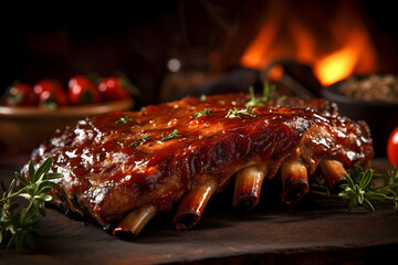 Wall Mural - grilled ribs