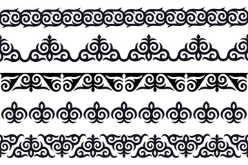Traditional Central Asian ethnic ornaments