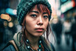 © MiraCle72 - Young Japanese woman on the street of Tokyo, created with generative AI