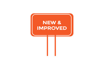 new & improved  vectors, sign, level bubble speech new & improved
