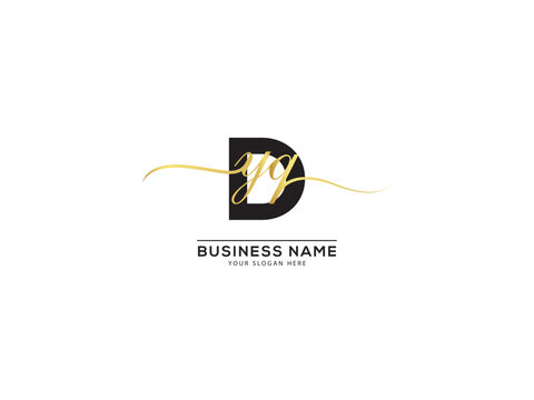 Luxury royal letter Dyg Signature Logo Design