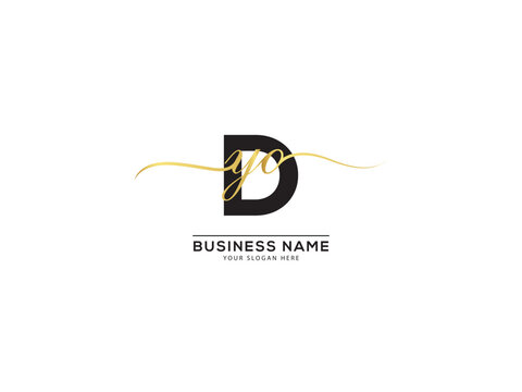 Luxury royal letter Dyo Signature Logo Design