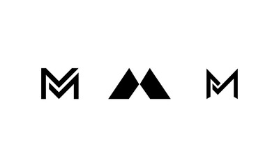 Poster - Abstract Initial Letter M Logo