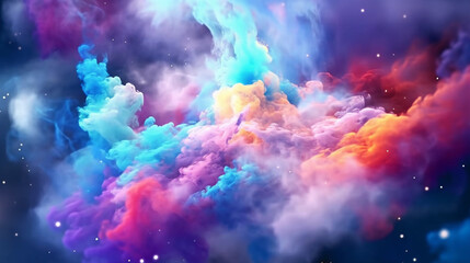 Wall Mural - colourful space galaxy nebula  night cosmos, abstract, fictional