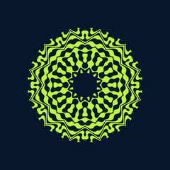 Poster - Symmetrical composition of wavy lines. Abstract element for design. Vector illustration. Modern graphic design.