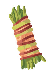 Sticker - vegetable asparagus, healthy organic ingredients