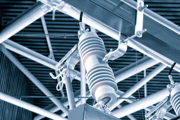 Aufkleber - High Voltage electric wires cap and pin insulator detail