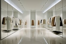 Fashion Modern Store Interior, Luxury Boutique, Generative Ai