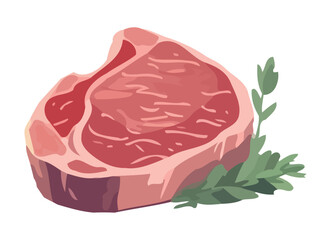 Canvas Print - Fresh pork fillet, a gourmet meal icon