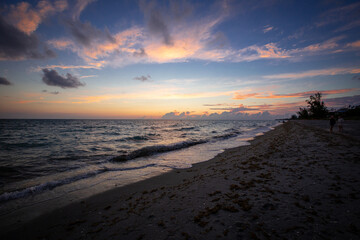 Wall Mural - Watching the beautiful sunset in Venice Beach, FL 