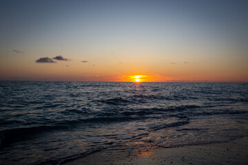 Wall Mural - Watching the beautiful sunset in Venice Beach, FL 