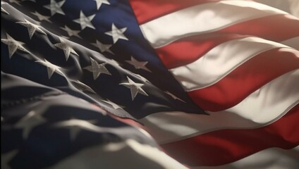 High resolution american flag waving in a close up.  Flag as patriotic symbol. of freedom American national symbol stripes and stars Happy 4th of July Happy Independence Day patriots and pride